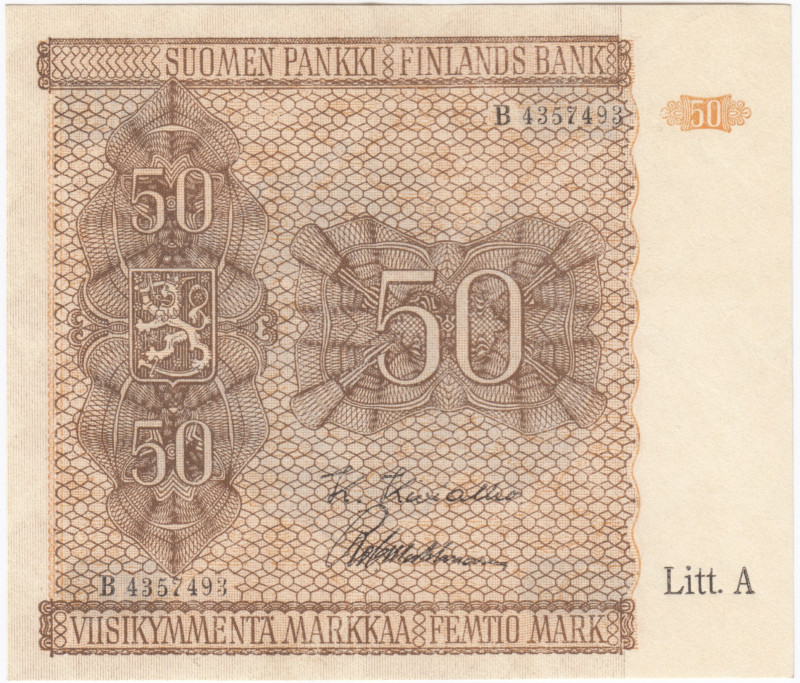 50 Markkaa 1945 Litt.A B4357493